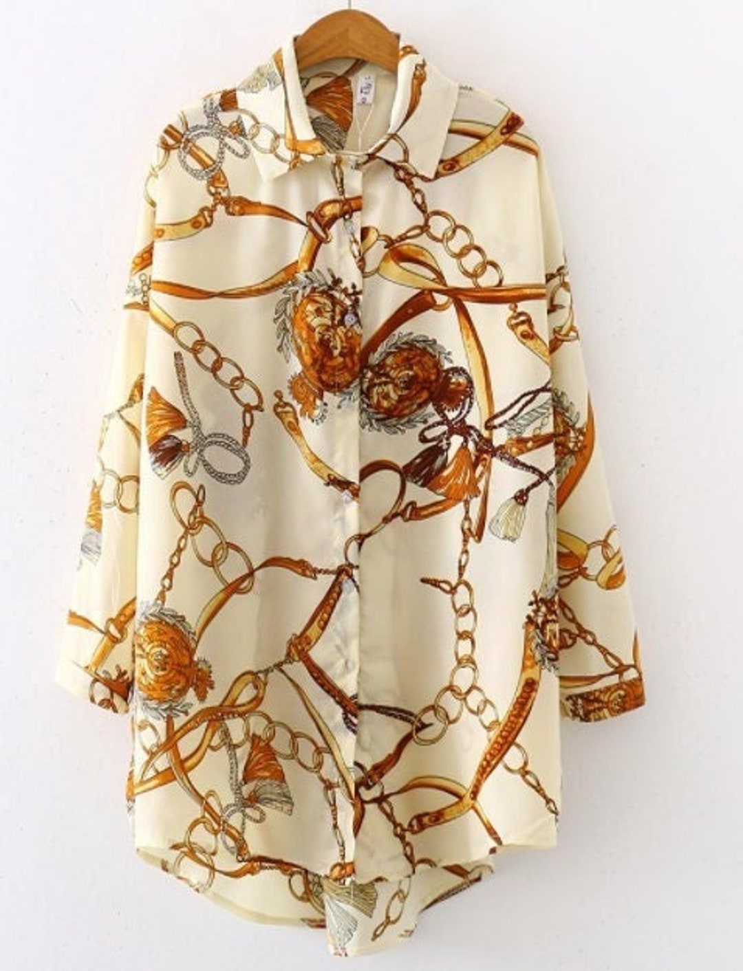 Casual Ladies Horse Print Equestrian Blouse Top Shirt by Etsy UK