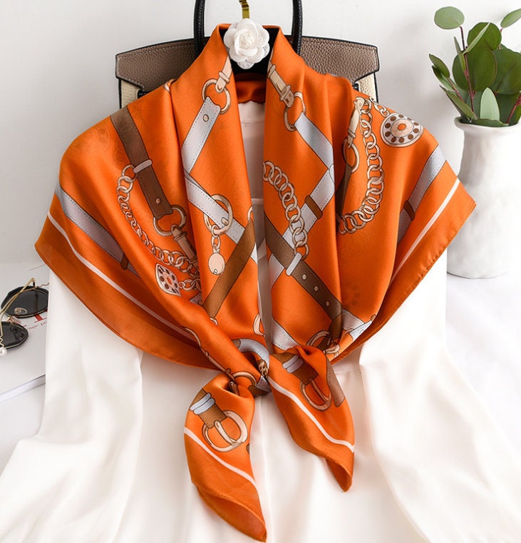 orange hermes scarf