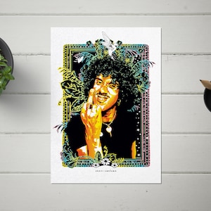 Phil Lynott Poster | Phil Lynott Art Prints | Wall Art | Thin Lizzy Fans Art | Living Room Prints | Limited Edition Posters | Portrait Art