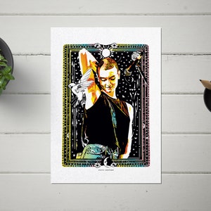 Stampe d'arte di Sinéad O'Connor / Poster di Sinéad O'Connor / Arte da parete irlandese / Poster da soggiorno / Poster di musica irlandese / Ritratto di Sinéad O'Connor