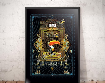 Guinness Toucan Metallic Print: Retro Irish Pub Art (A3)