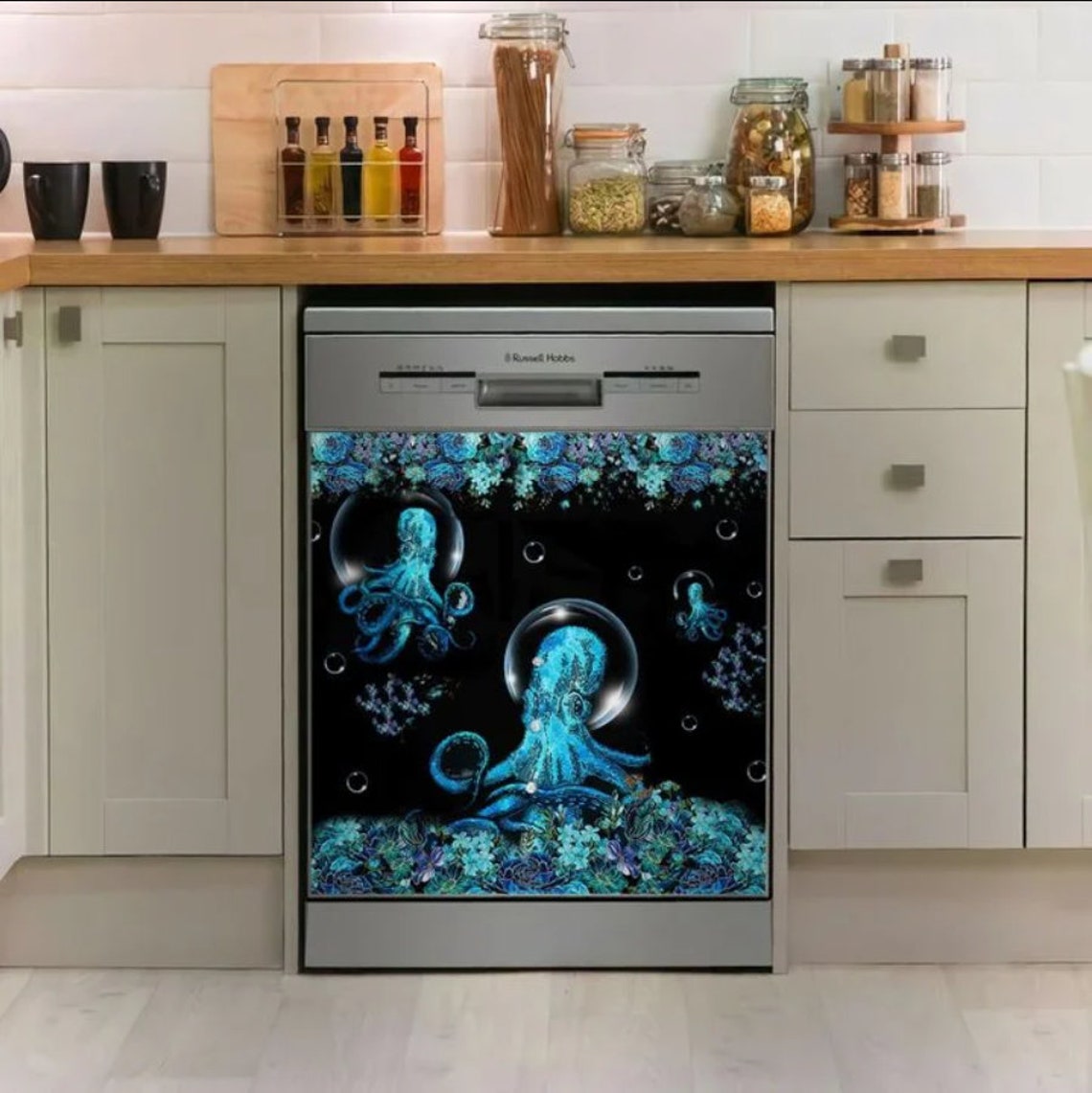Octopus Dishwasher Cover Dishwasher Cover Personalized Etsy