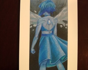 Lapis from Steven Universe Fan Art-  11.5"x6" Archival Quality Giclee Print on watercolor paper