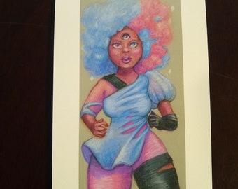 Garnet Steven Universe Fan Art-  11.5"x6" Archival Quality Giclee Print on watercolor paper