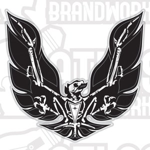 Firebird Skeleton, SVG, Classic Car, Trans Am, Hood, Pontiac, Hotrod