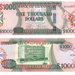 Guyana 2,000 Dollars Banknote, 2021, P-42, UNC, Commemorative, Polymer