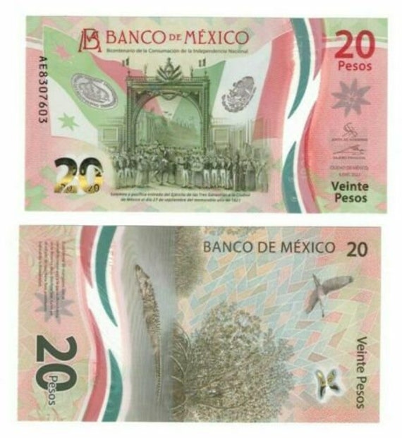 2021 Mexico 20 Pesos P-new UNC Polymer Note - Etsy Australia