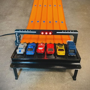 6 Lane Timing system for Hot Wheels Orange Tracks | Timer | Start Gate | Finish Line