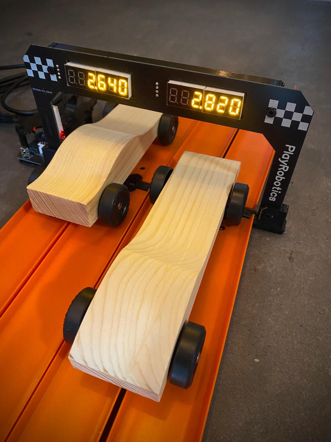 Pinewood Racetrack Pinewood Derby Racing Timing System for Orange Tracks DIY Track - Etsy