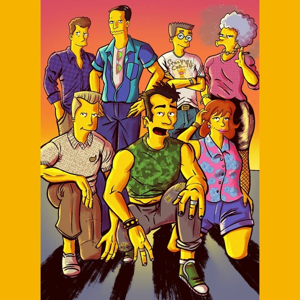 Simpsons Springfield Gay Pride A4 Gloss Prints