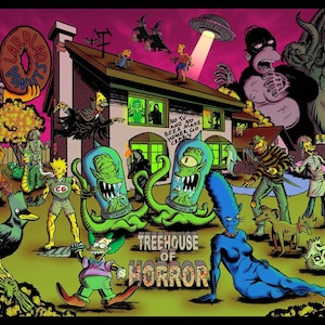 Simpsons Treehouse of Horror Vollfarbe A4 Druck