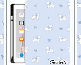 8 Styles Cute Dogs iPad Case, Cute iPad Air Case, Kawaii Case With Holder, iPad 2020 2022 Cover, iPad 9.7"/ 10.2"/ 10.9"/ 11inch