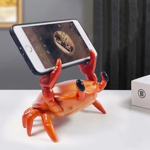 Crab Phone Stand, Desktop Cell Phone Stand, Mobile Phone Holder, Smartphone Holder & Stand, Phone Holder for Desk, Desk Decoration image 2