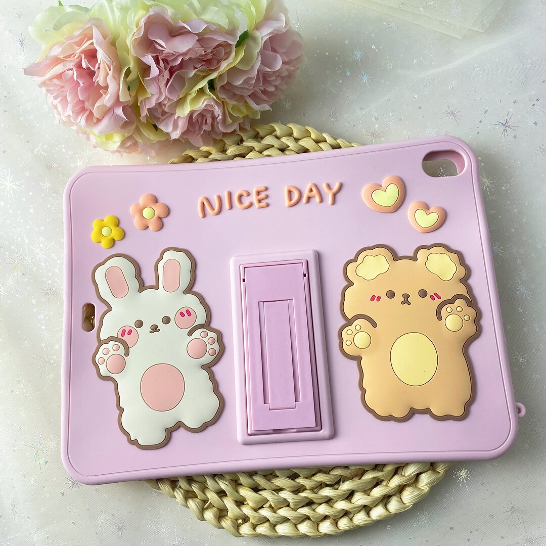 Bunny Bear iPad Case, Cute iPad Air Case, Kawaii iPad Pro Case, iPad