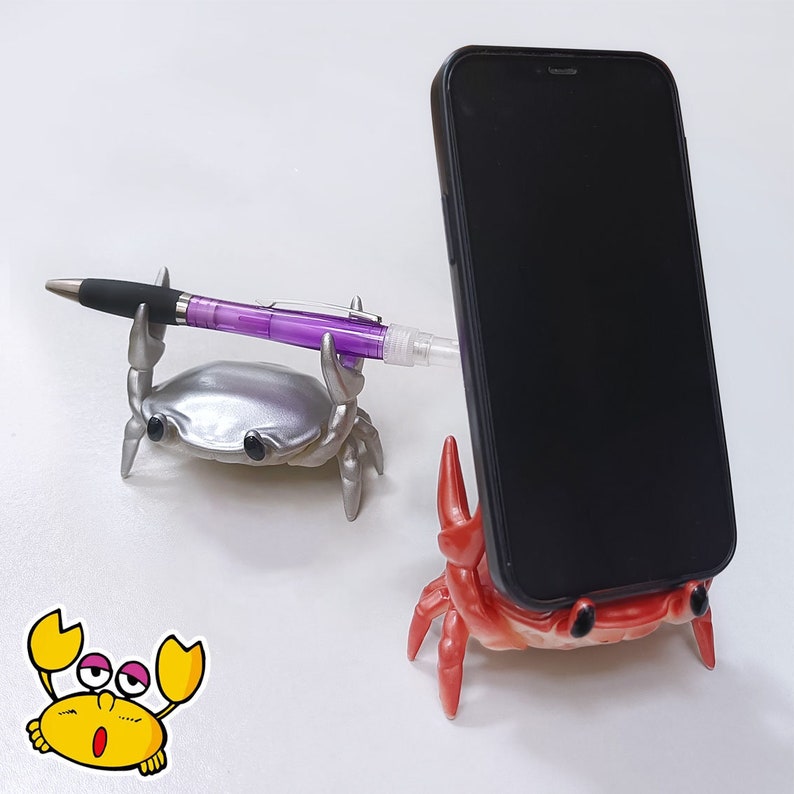 Crab Phone Stand, Desktop Cell Phone Stand, Mobile Phone Holder, Smartphone Holder & Stand, Phone Holder for Desk, Desk Decoration image 3