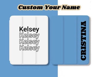 Custom Name iPad Case, Personalized iPad Case for 2022 iPad Pro 12.9 pro 11 Air 10.9 10.2 9.7 mini, Memory Gift, Gift for Her