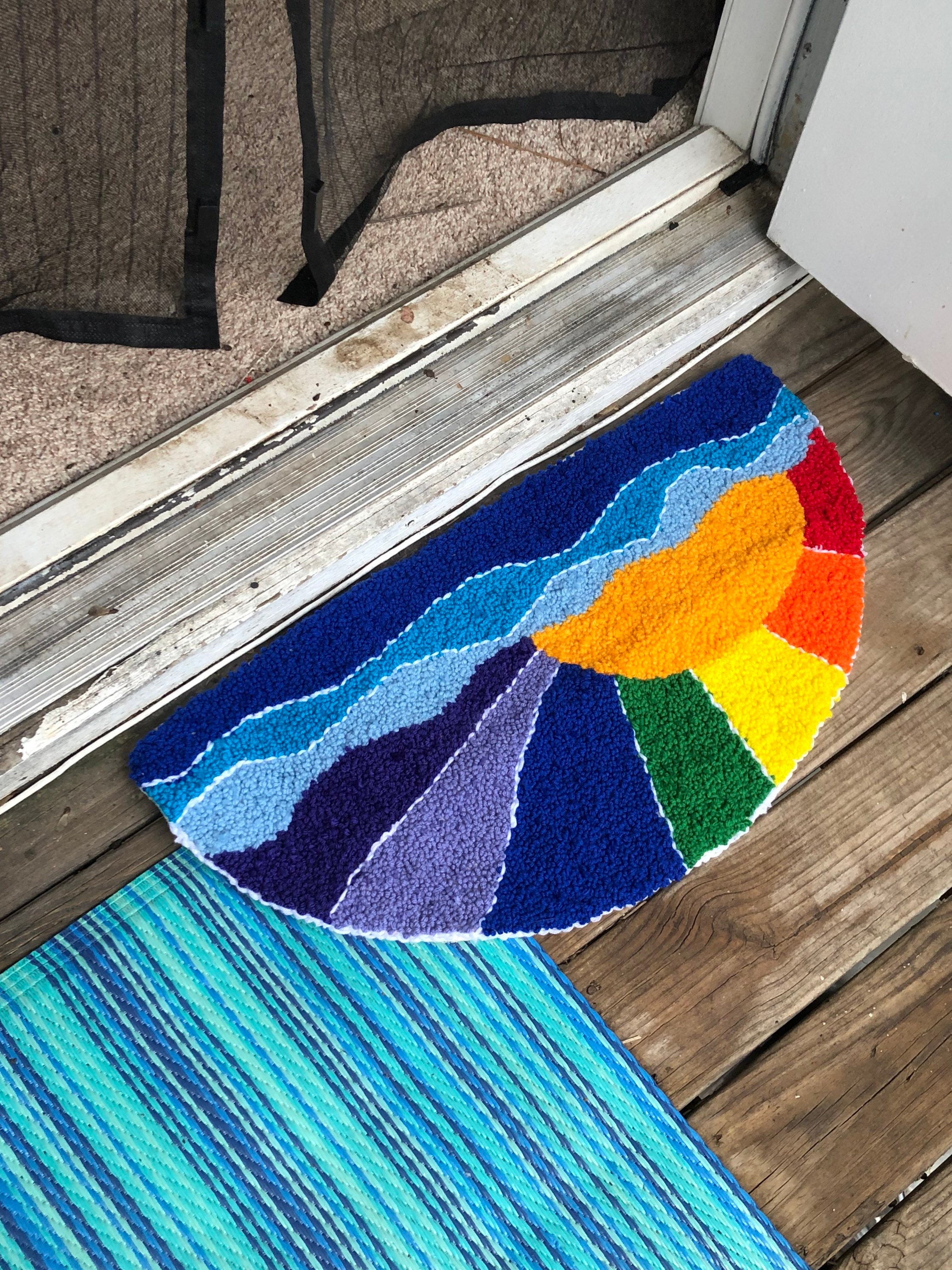 Handmade Rainbow Sunset Rug - Etsy