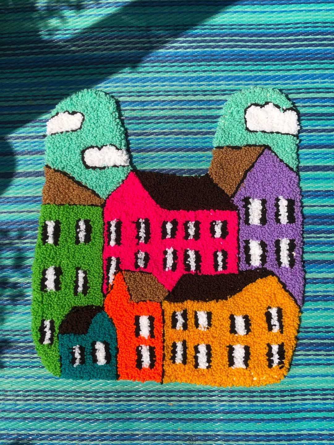 Town Rug Pattern Chair Handmade Small Town Rug - Etsy