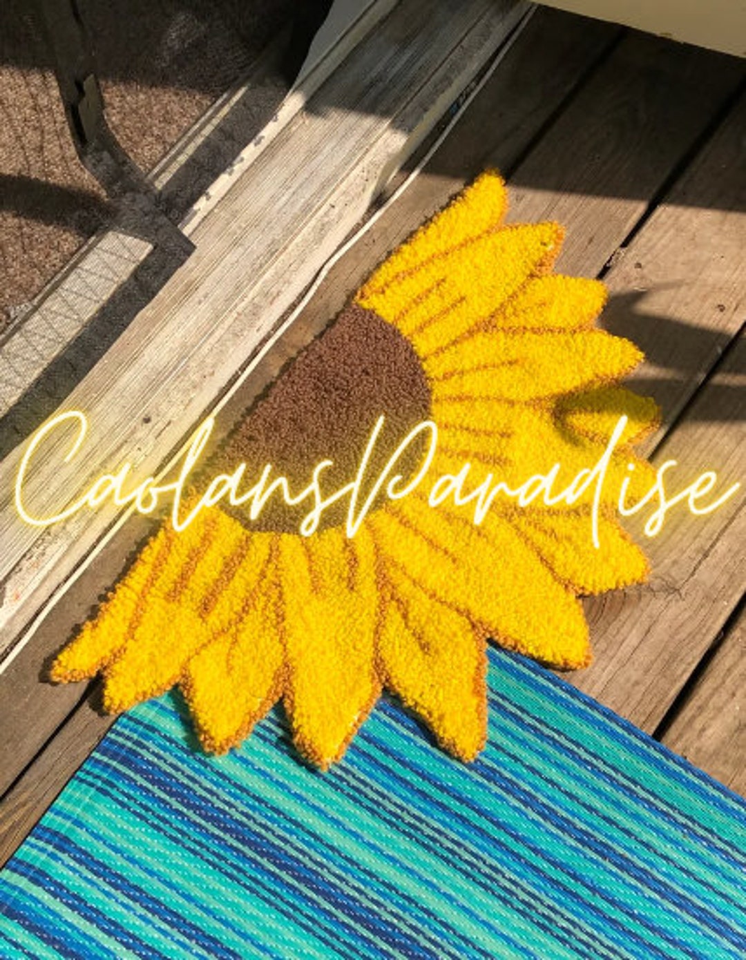 Handmade Sunflower Rug - Etsy