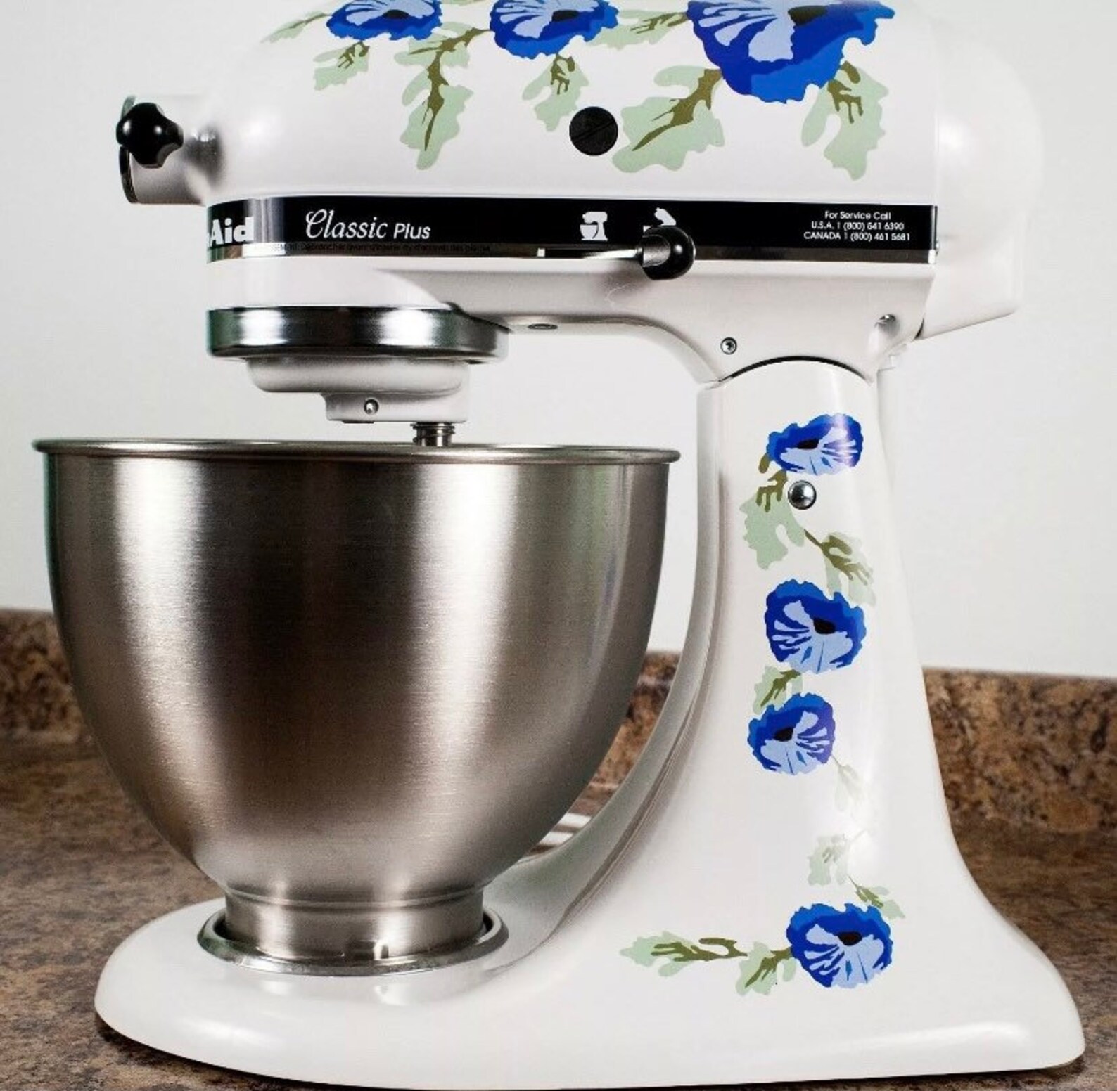Pink Flowers Decal Art Wrap for KitchenAid Mixer Only Etsy