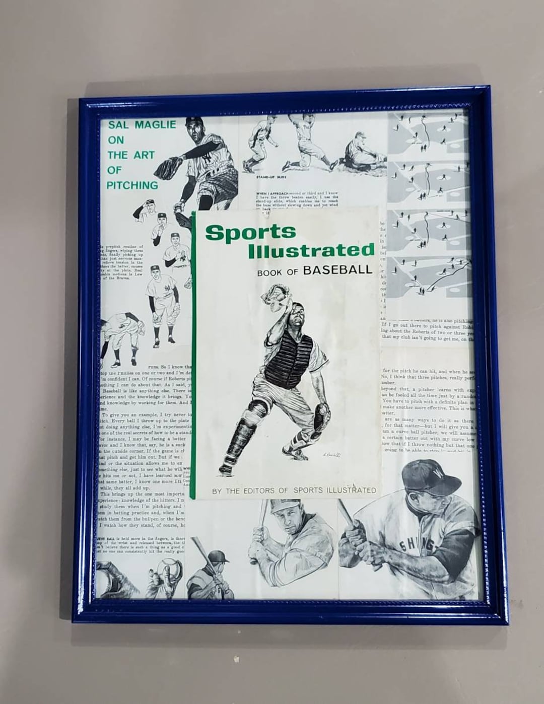 The Sports Illustrated Book of Baseball Vintage Book Cover Collage Art