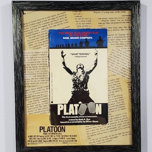 Dale A. Dye - Platoon - Vintage Paperback Book Cover Collage Art 8x10 - Oliver Stone, Willem Dafoe