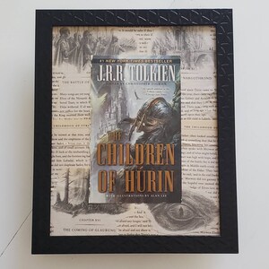 J.R.R. Tolkien - The Children of Húrin - Vintage Paperback Book Cover Collage Art 8x10