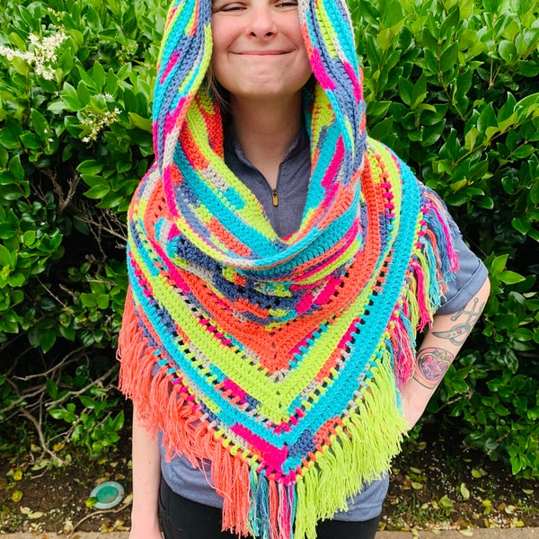 Wild Oleander Hooded Scarf