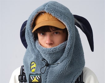 Blue Devil Fleece Ski Mask: Knit Balaclava Helmet Cover