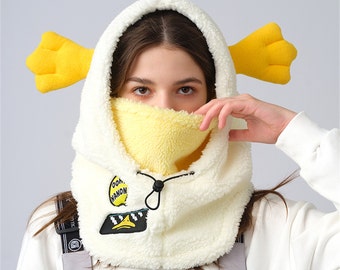 Duck Ski Mask Hat: Knit Balaclava Helmet Cover,Skiing/ Snowboard Sports Balaclava, Outdoor Knit Hood, Halloween/ Christmas/Birthday Gift