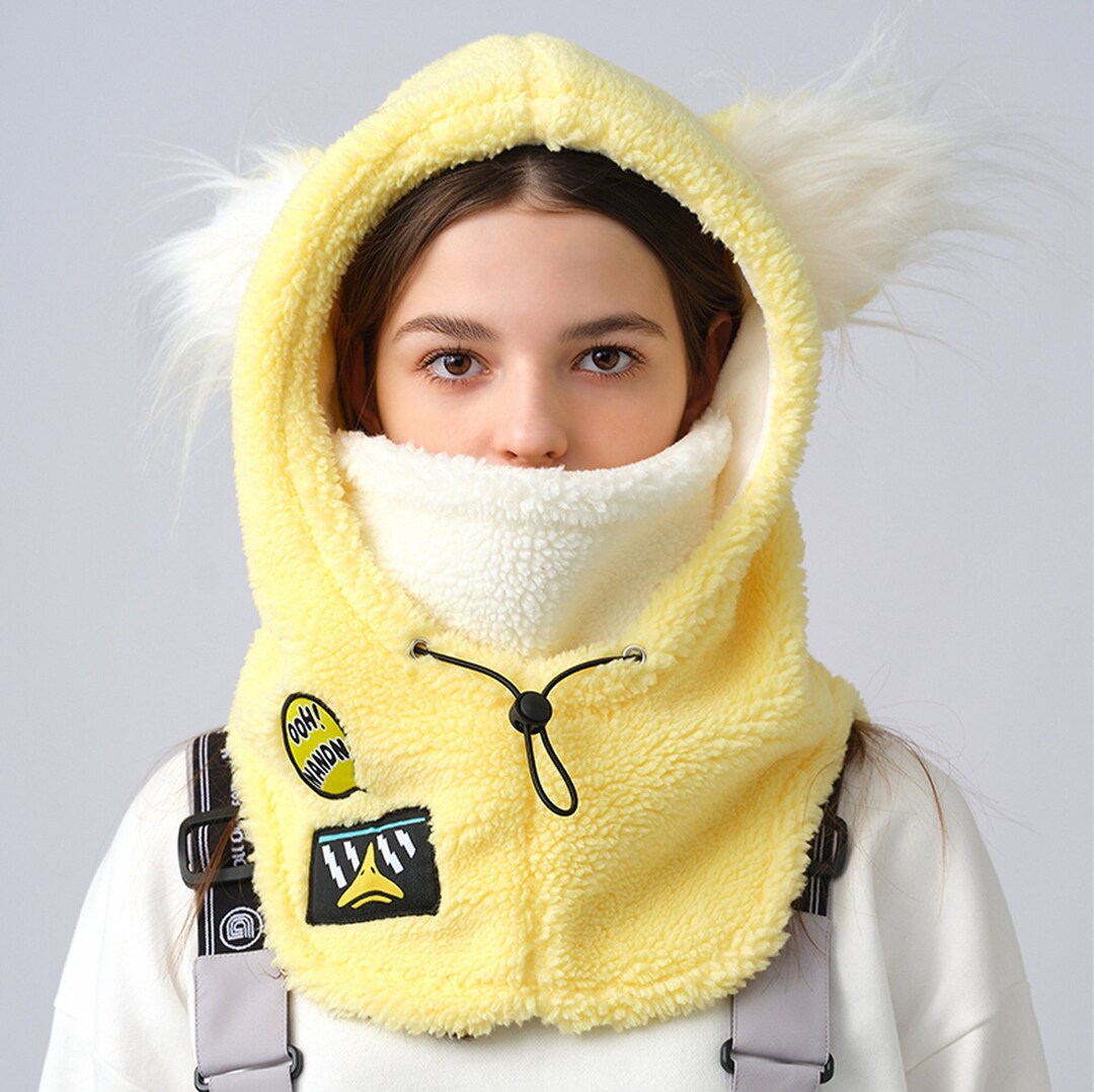 Yellow Cat Ski Mask Adult Hats , Skiing/ Snowboard Sports Balaclava ...