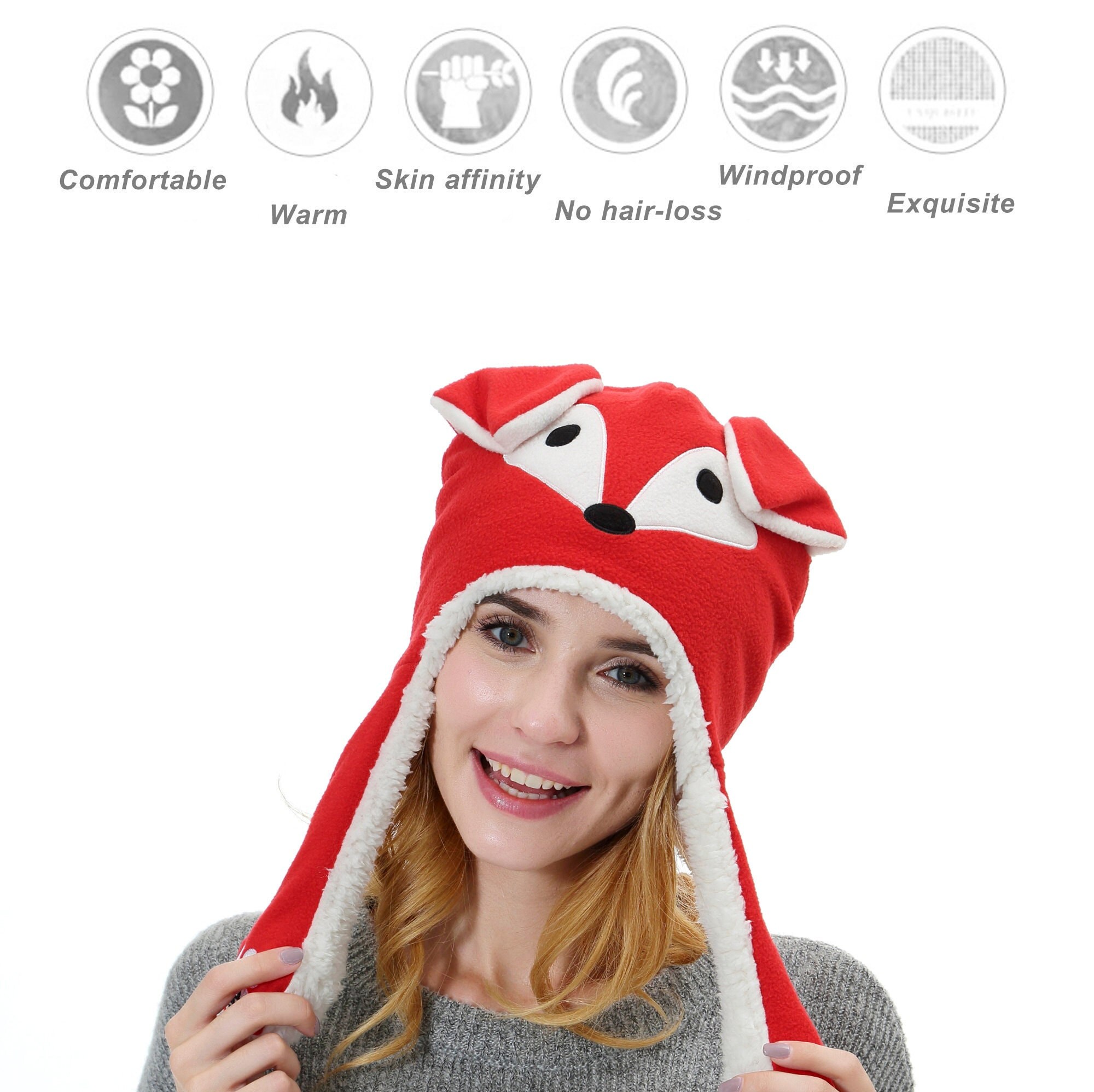 fox hat with moving ears