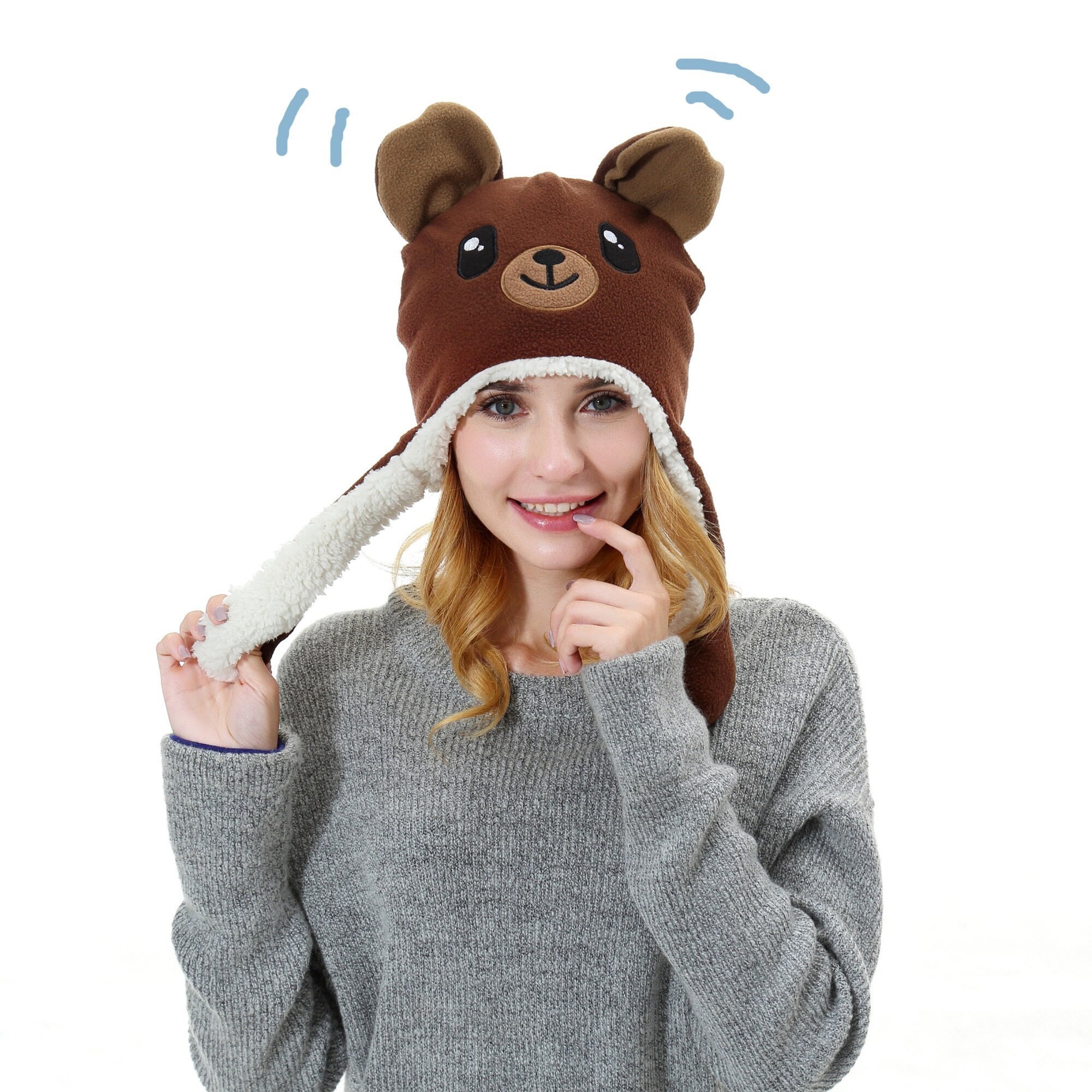 Moving Ears Bear Hat Birthday Hat Bear 