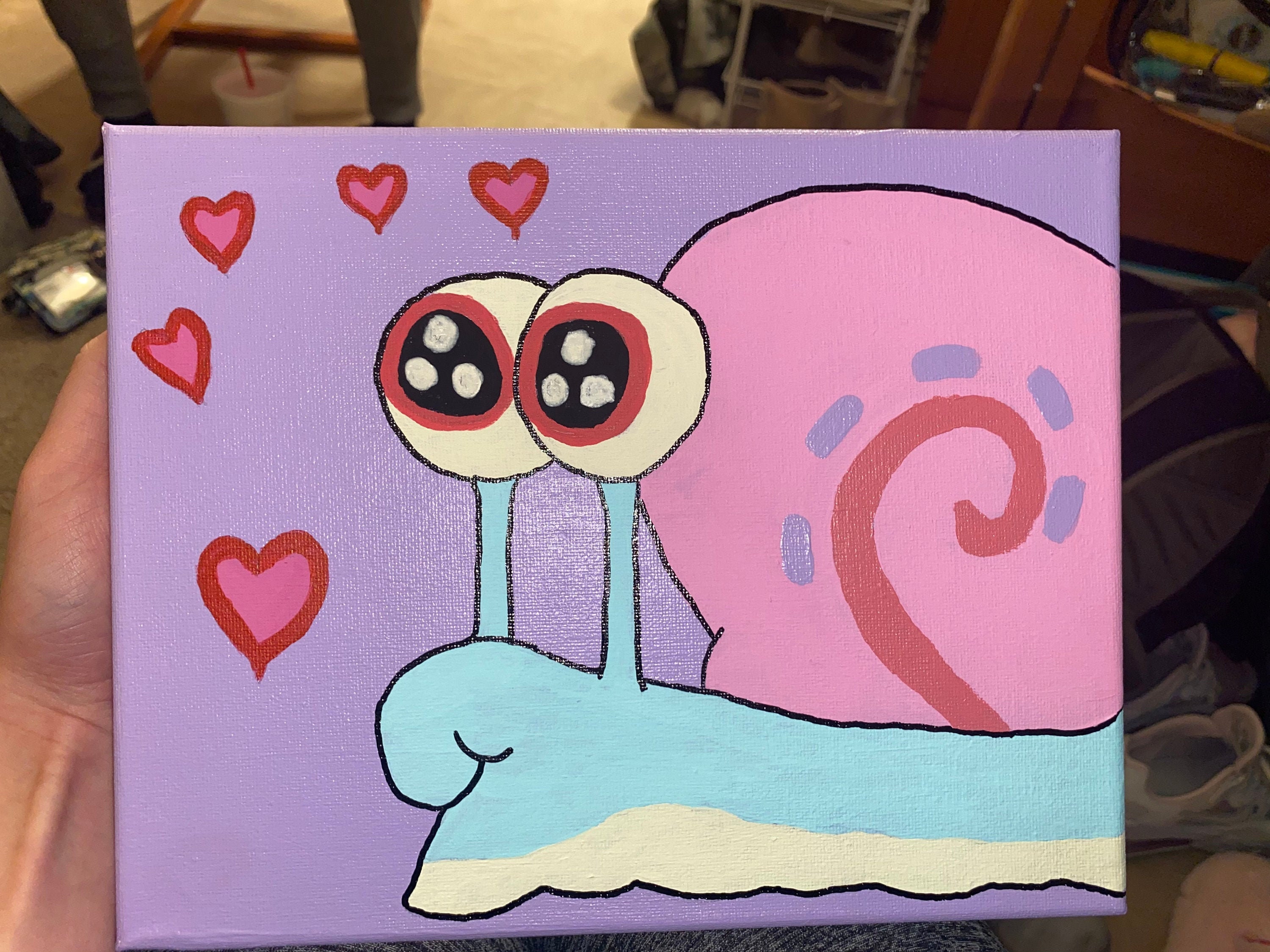Gary the Snail painting Etsy