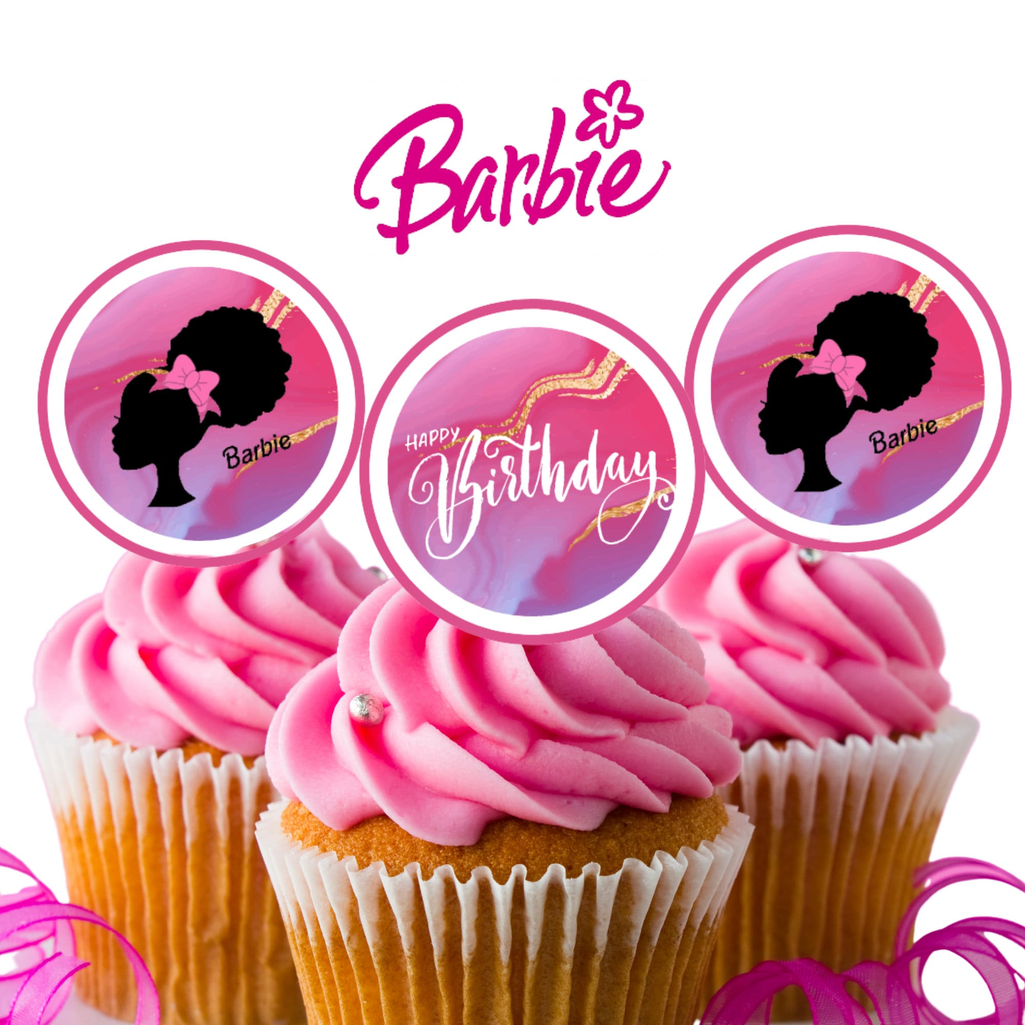 Finally a Barbie themed cake. . . @barbie Toppers: @cricutyummies  @chocolateyummies