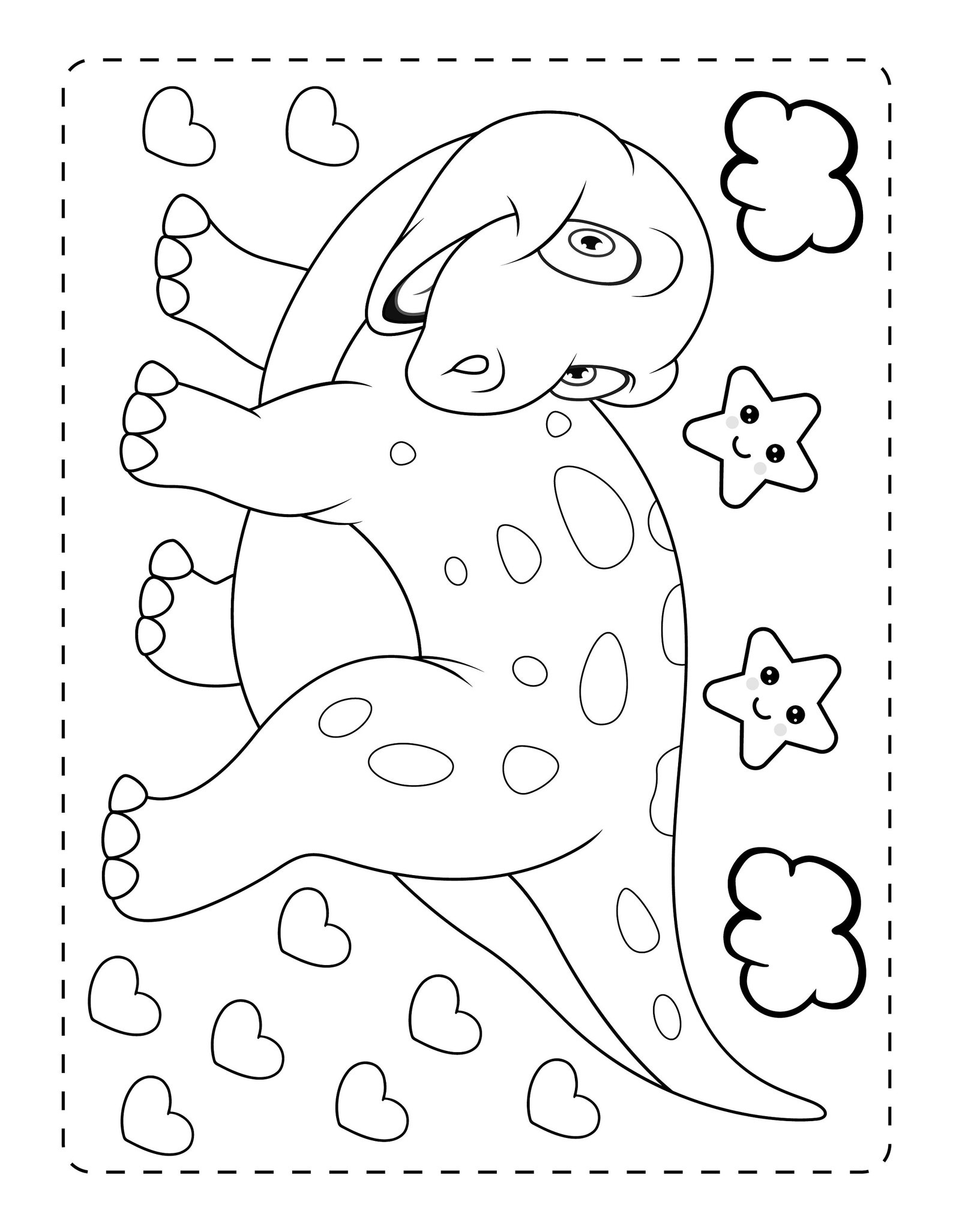 Dino Love Coloring Book 25 pages | Etsy