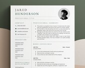 Cv Template, Minimalist Resume Template Word, Modern Resume with photo, Professional Resume, Marketing CV, Software Developer, Engineer