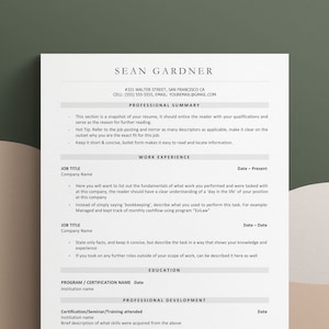 Plantilla de CV Word, CV de Google Docs, CV de Google Doc, Plantilla de CV, Plantilla de CV moderna, CV Creative Professional, Plantilla de CV ATS 1, 2 páginas