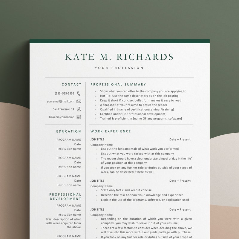 Googledocs Resume Template Etsy Googledocs Resume Template Etsy