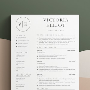 Google Docs Resume Template for Word | Best Professional Resume Template with Cover Letter, Executive Resume CV Template Google Docs,Word CV