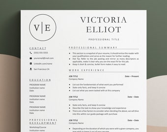 Google Docs Resume Template for Word | Best Professional Resume Template with Cover Letter, Executive Resume CV Template Google Docs,Word CV