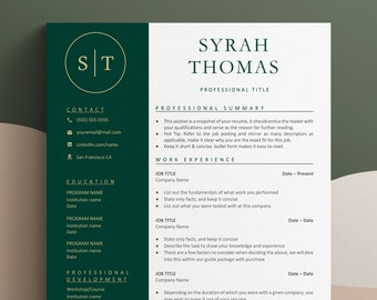 Resume Google Doc, Monogram Resume, Cv Template Word, Cv Google Docs, CV Template Modern, CV Creative Professional, 1 2 or 3 Page Resume