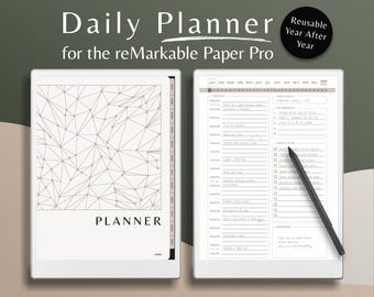 Digitaler Planer für reMarkable Paper Pro, Arbeitsplaner, To Do Liste, einfache Erinnerungen, Tagesplaner, Aufgabentracker, Studentenplaner