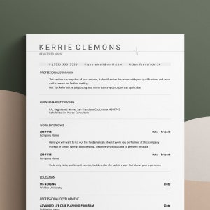 Nursing CV, New Grad Nurse Resume Template, Registered Nurse Resume, Word & Google Docs, RN Resume, Student Nurse Resume, Nurse Practitioner