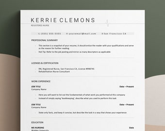 Krankenpflege-Lebenslauf, Lebenslaufvorlage für Krankenschwestern, Krankenschwester-Lebenslauf, Word & Google Docs, RN-Lebenslauf, Lebenslauf für Krankenschwester, Krankenschwester