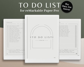 To Do List for reMarkable Paper Pro, Daily Project Management, Priority Task Tracker, Project List, Goal Planner, Minimalist To Do List