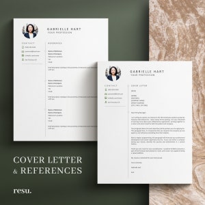 May include: A resume template with a cover letter and references section. The template features a professional design with a modern font and a simple layout. The template includes contact information, work experience, education, and skills. The template is designed to help job seekers create a professional and effective resume.