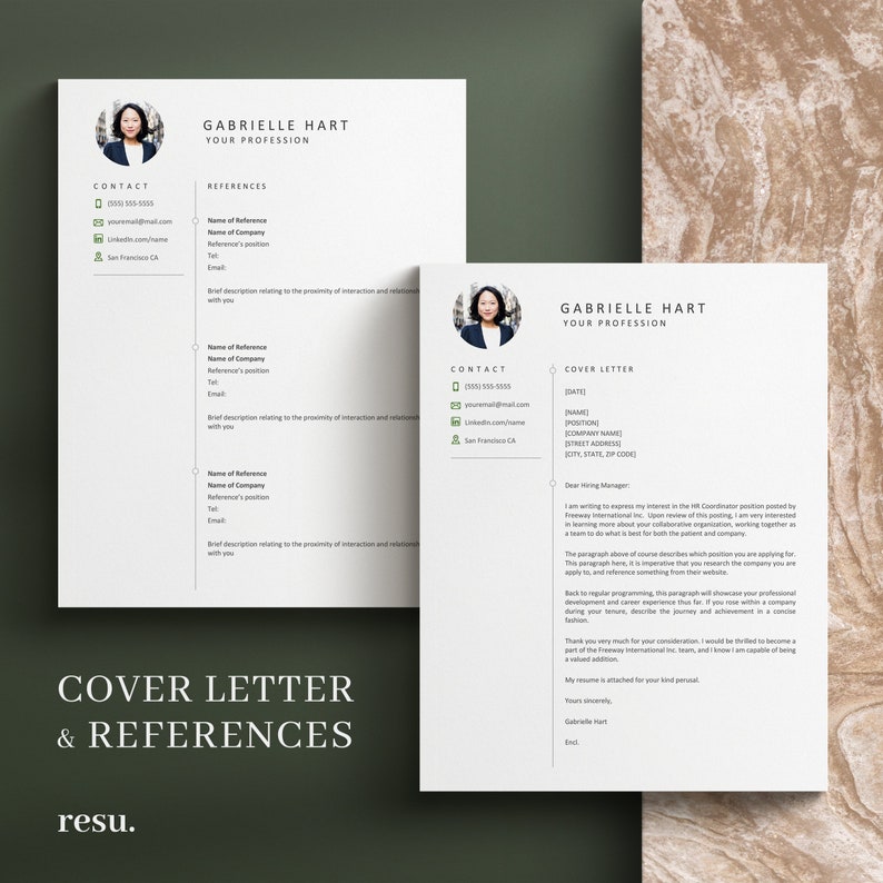 May include: A resume template with a cover letter and references section. The template features a professional design with a modern font and a simple layout. The template includes contact information, work experience, education, and skills. The template is designed to help job seekers create a professional and effective resume.