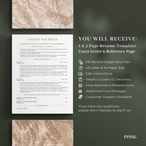 ATS Friendly Resume, Modern Resume, Teacher Cv, Cv Template Word, ATS Resume Template, Beige Cv Template Simple, Modern Cv 1 or 2 Pages image 9