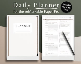Digitaler Planer für reMarkable Paper Pro, Tagesplaner, Aufgabenplaner, Studentenplaner, Arbeitsplaner, To Do Liste, einfache Erinnerungen